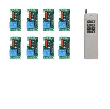 

free ship long range AC220V 1CH RF Wireless Remote Control Relay Switch 433mhz/315m smart remote with 6~8pcs switches