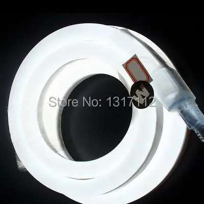 

120leds/m DIP F5 50 meters LED neon rope light Cool White LED Neon Tube Strip with 220V LED Neon Flex Power Supply