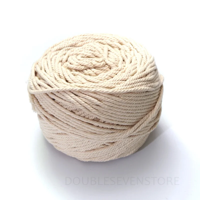 Braided Woven Twisted Cotton Cord DIY Beading String Packing Rope Decorative Craft Thread Jewelry Bags Accessories 3mm 5mm
