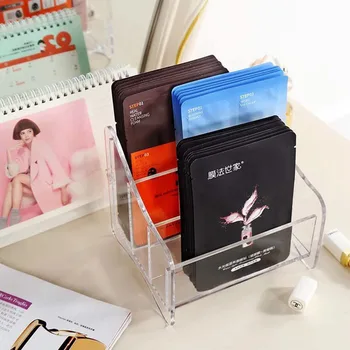 

Acrylic Mask Organizer Makeup Storage Box Cosmetics Holder Remote Control Container Desktop Storage