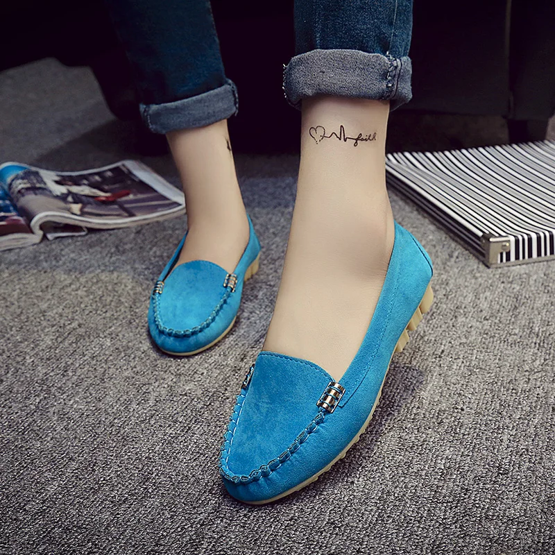 

Women's Shoes Hosteven PU Leather Loafers Comfortable Shoes Women Flats Moccasins Solid Ladies Casual Shoe Ballet Footwear