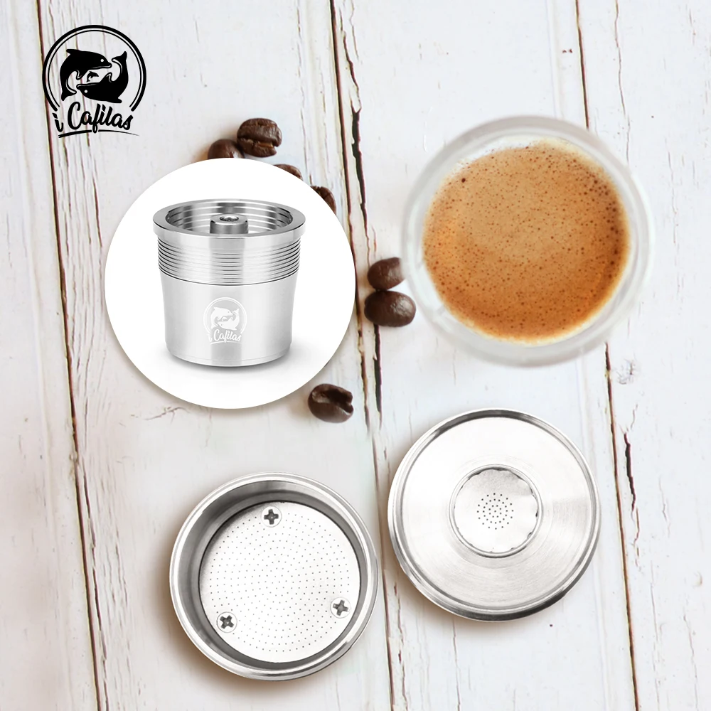 

ICafilas Coffee Filters For illy X7.1 X8 X9 Y5 Y3 Y1.1 Crema Capsule Cup Dripper Stainless Steel Reusable For illy Coffee Tamper