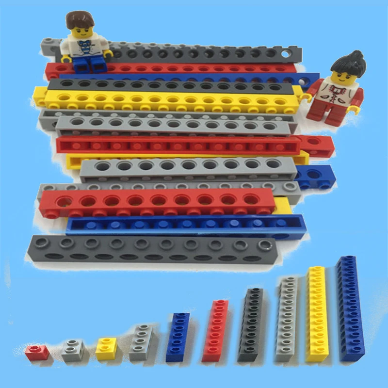 1x10 Light Gray Technic Beam Brics w// 9-holes Brick ~ Lego ~ NEW ~ 4
