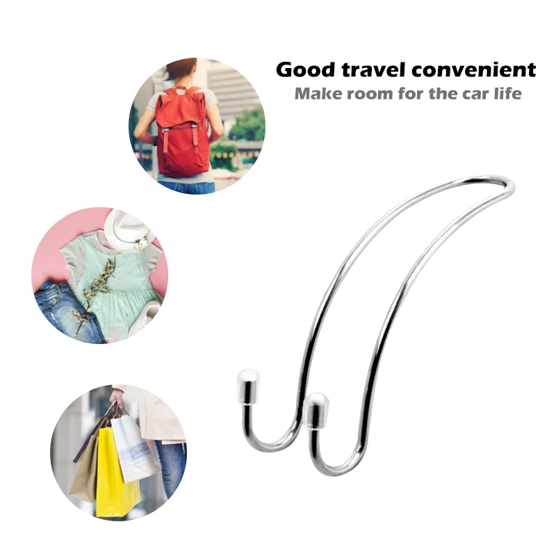 Metal Clips car seat hook auto headrest hanger bag car bag storage bag cloth bag fixing car accessories