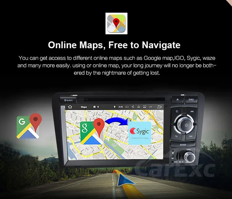 Sale 7 Inch Android 9.0/9.0 Car DVD Stereo Player for Audi A3/S3(2003-2013) With TPMS/OBD2/DAB+/GPS/WIFI FM GPS Radio Multimedia 10