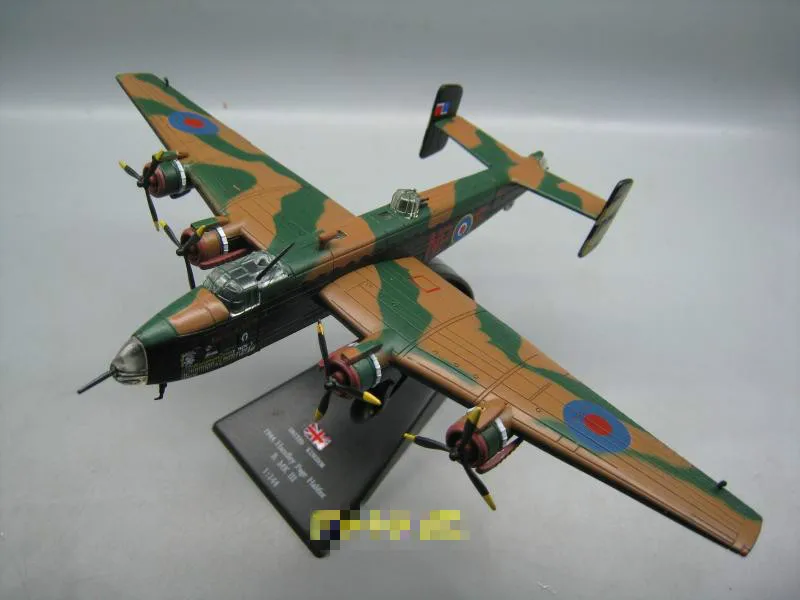 AMER 1/144 масштаб королевская воздушная сила 1944 Handley Page Halifax тяжелый бомбер литой металлический самолет модель игрушка для коллекции, подарок, дети