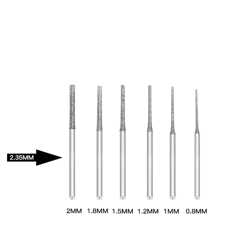 30 шт. Diamond Burs комплект Точильщик зубы детализации 2,35 мм стоматологический лабораторный инструмент полировки ювелирных изделий