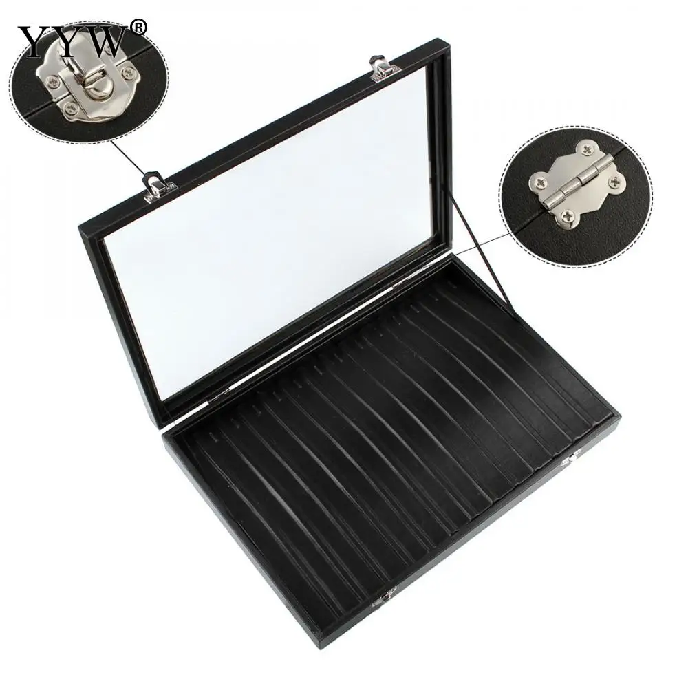

Rectangle PU Leather Jewelry Storage Box Necklace Earrings Bracelet Display Organizer Case Jewellery Container Box 350x240x45mm