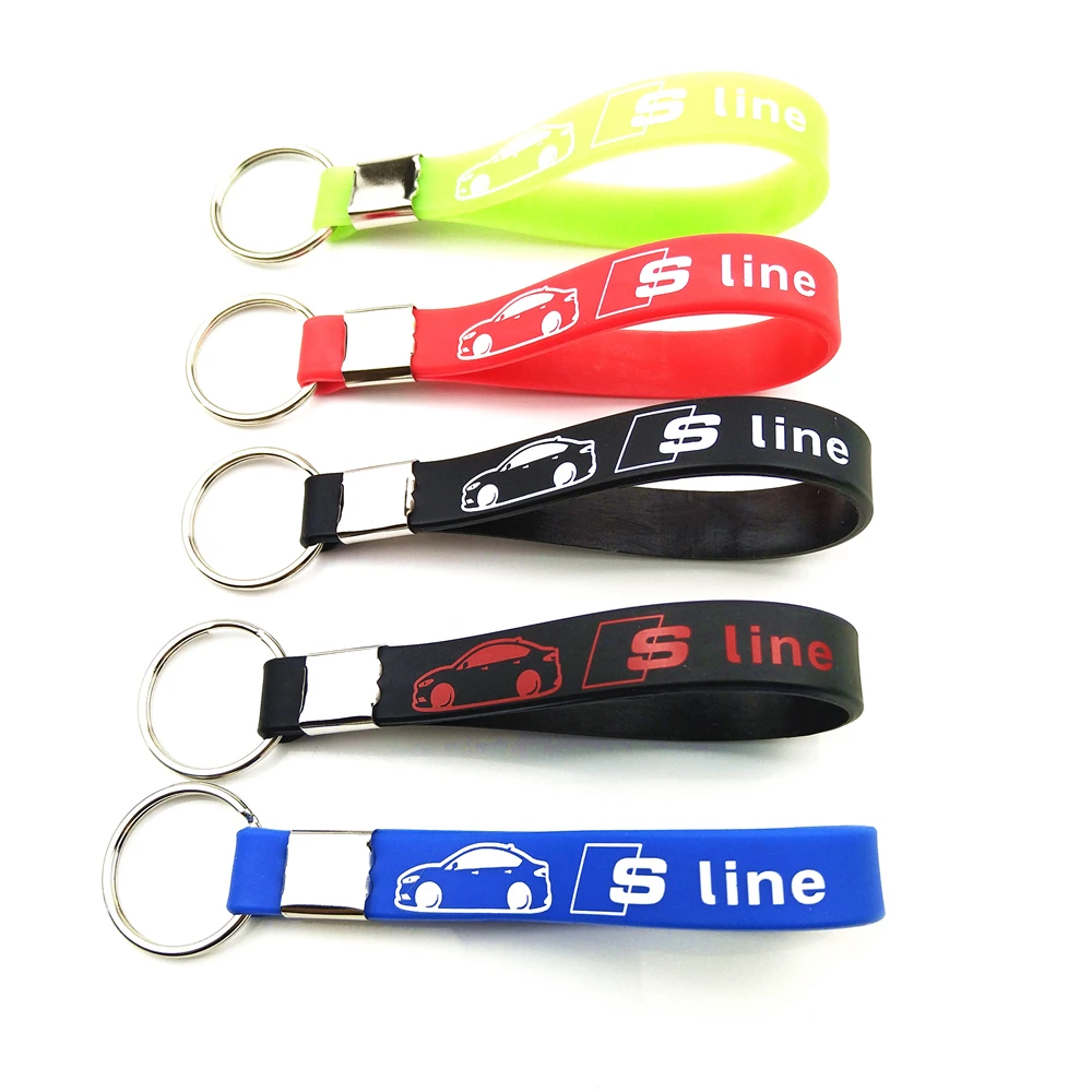 

Luminous New Alloy Key ring keychain Car Logo Sline For Audi A1 A3 A4 A5 A6 A7 A8 TT RS Q2 Q3 Q5 Q7 S3 S4 S5 Keyring