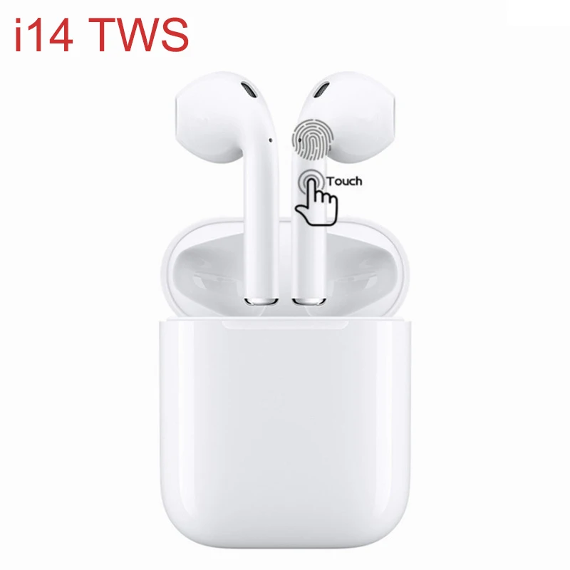 

2019 i14 TWS Wireless Bluetooth 5.0 Earphones Touch Control Mini True Wireless Headset for Air pods iPhone Xiaomi Mible Phone
