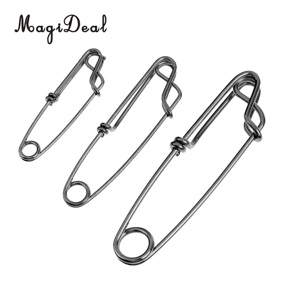 MagiDeal 30x Stainless Steel Long Line Longline Clip for Fishing Snapper Tool 60mm for for long line fishing sharking crabbing