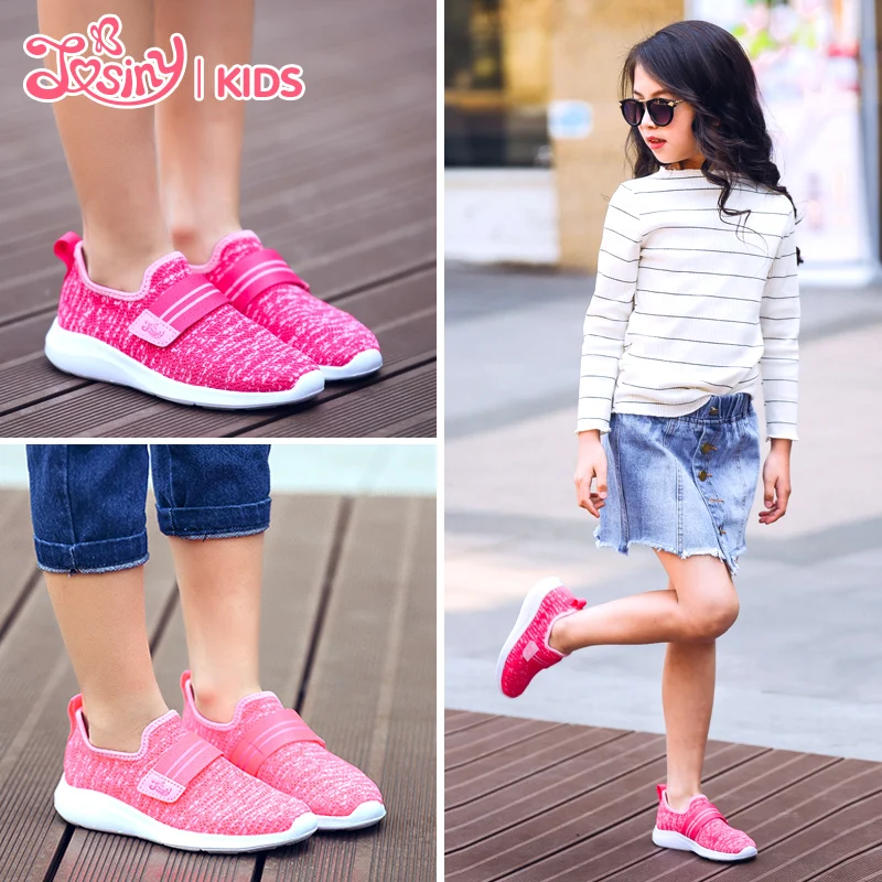 Josiny Fly Nit Slipon Children Shoes For Girls Kids Mesh Breathable Caterpillar Shoes Girls