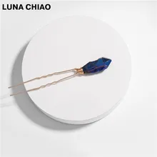 LUNA CHIAO, модные аксессуары для волос, натуральный кварцевый камень, Ювелирное Украшение, шпильки для волос, модные женские палочки для волос