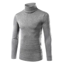 2016 Hot sale new autumn winter fashion Korean men’s sweater men cultivating high-necked sweater hedging solid color shirt tide