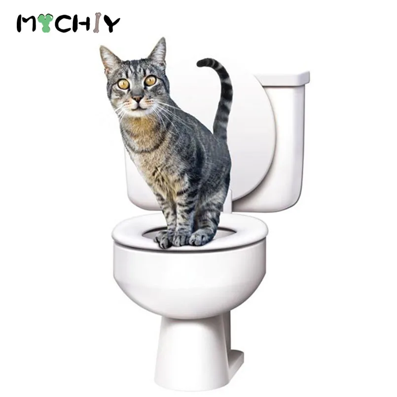 

Cat Puppy Seat Toilet Kitten Cat Litter Trainer Easy to Use Human Toilet With Seat Lighting Pets Cleaning Training Supplies