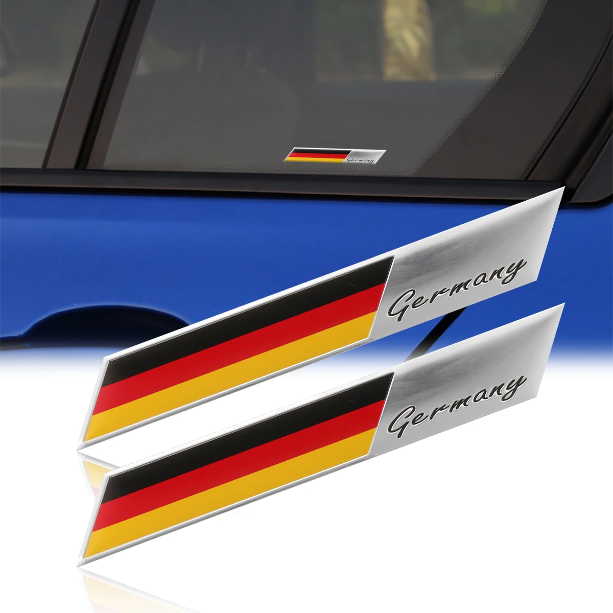

2pcs Universal Germany Flag Car Motorcycle Sticker Decal Emblem Badge for Audi/BMW/VW/Toyoto/Honda/Nissan/Mazda