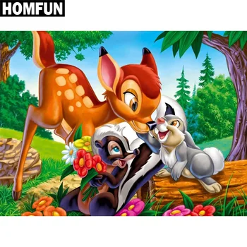 

HOMFUN Full Square/Round Drill 5D DIY Diamond Painting "Cartoon deer" 3D Embroidery Cross Stitch 5D Rhinestone Home Decor