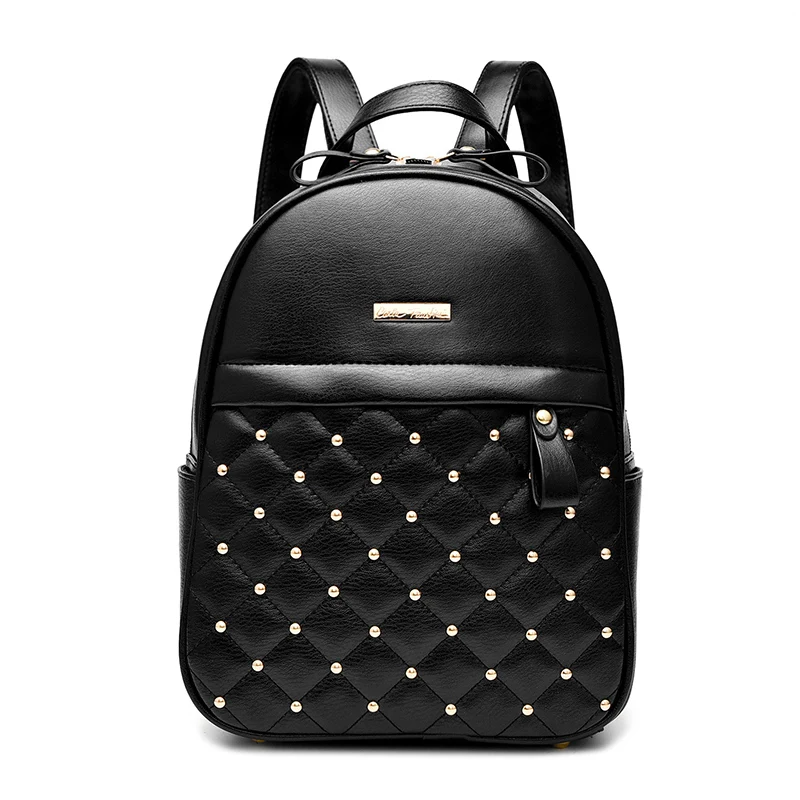 

2019 New Women's Bag Rivet Shoulders European And American Fashion College Students Shoulder Bag