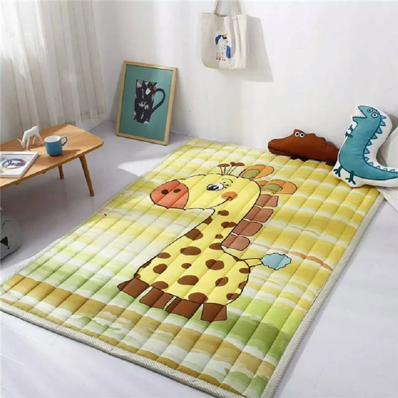 

Mats Folding Baby Play Mats 140X195CM Cotton Carpet Children Game Blanket Non-slip Machine Washable Rugs For Kids Gifts