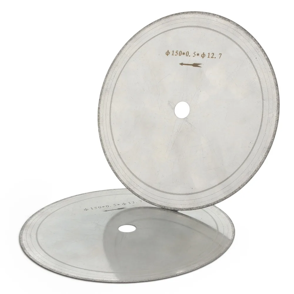 2Pcs 6" inch 150 mm Super-Thin Diamond Saw Blade Lapidary Cutting Disc 0.6 Rim 