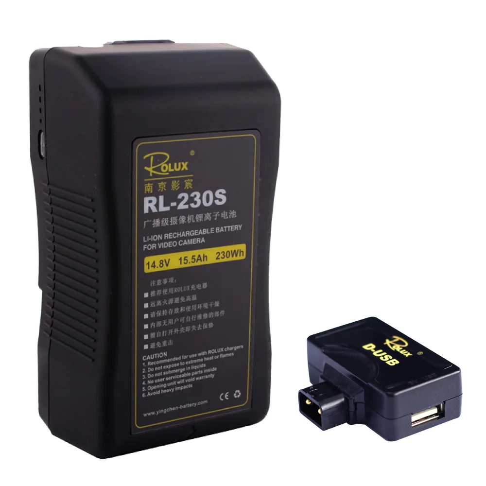 

RL-230S 230Wh Li-ion 14.8V 15.5Ah S0ny V-mount Lock Rechargeable Battery for Video Light