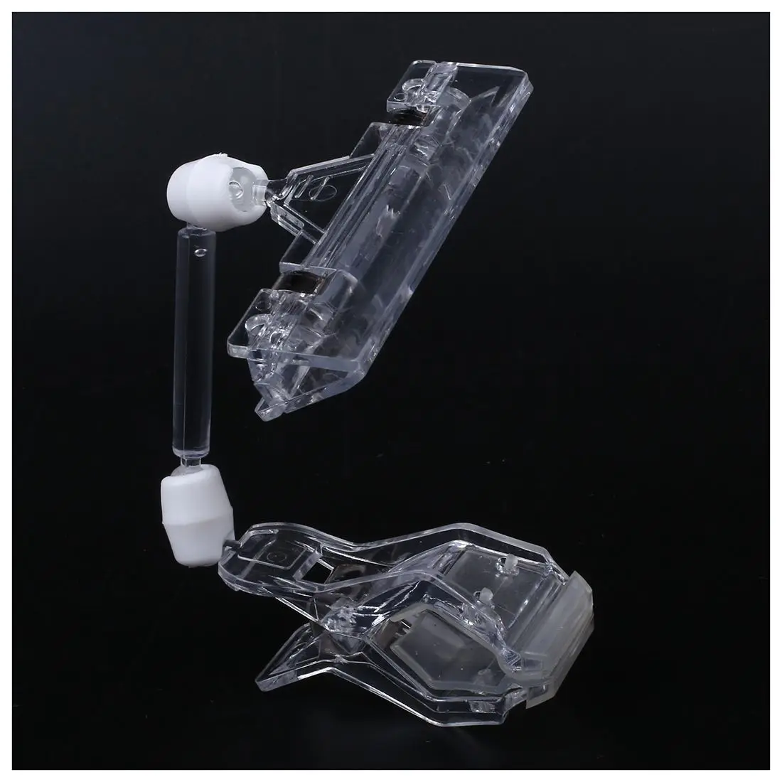 

2 PCS of 6.5" Height Transparent Plastic Double Clips Adjustable Pop Sign Card Display Holder