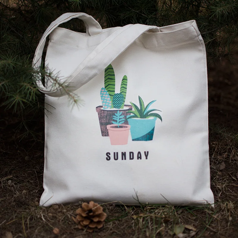Printed Canvas Tote Bags With Zipper