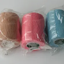 3 рулона медицинский хлопок самостоятельно адгезивная эластичная обертка марлевые повязки Fbric 7,5 см многоцветные