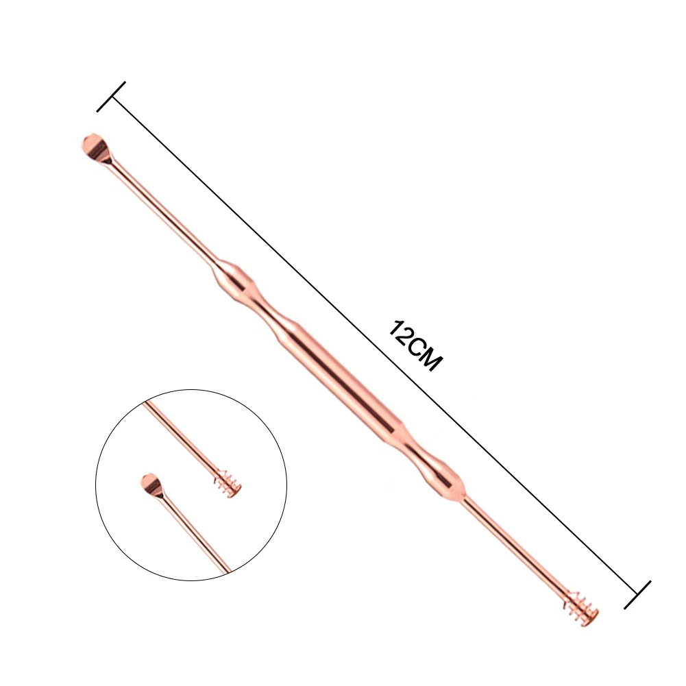 3 шт./компл. Нержавеющая сталь уха Палочки с двойным концом уха Палочки воск для удаления ушной Лечения Очиститель ложка уха спираль инструмент для очистки
