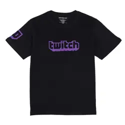 Twitch Logo Tee пародия Прохладный Новый стример повседневная одежда футболка черные хлопковые топы наряд рубашка