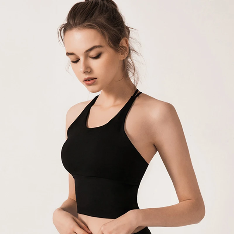 Koop SALSPOR Mode Vrouwen Sport Yoga Bras Terug Kruis Riem Ademend Push Up Ondergoed Hoge Stretch Sportbeha voor Vrouwen Gym