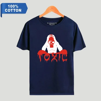 

New "Toxic" kpop cotton T-shirt letter print casual short-sleeved Cotton men's t-shirt summer cotton short sleeve Comfortable