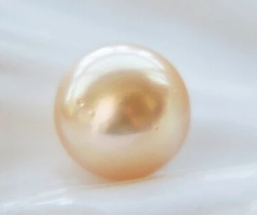 

FREE SHIPPING>>>@@ N699 A++ REAL nature 15mm round golden south sea pearl bead