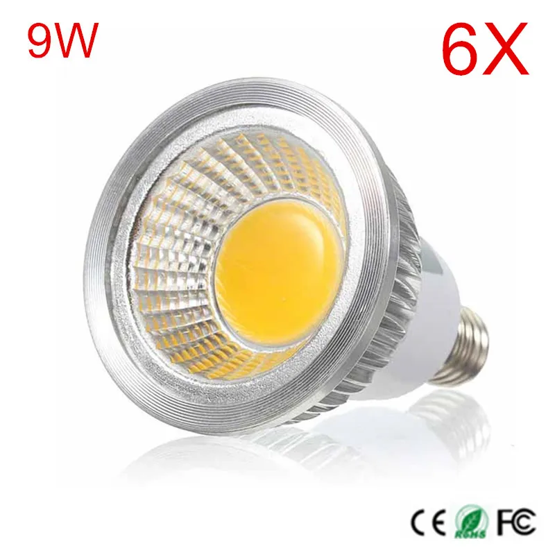 

6Pcs Super Power E14 COB Chips LED lamp AC85-265V AC 220V / 110V E14 LED Bulb light 9W High Luminous Spotlight