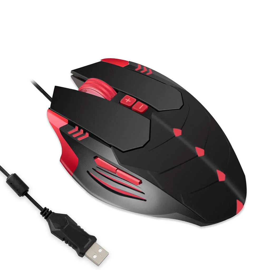 Профессиональная Проводная игровая мышь 6 цветов 4800 dpi светодиодный оптический USB компьютерная мышь геймер 7 кнопок игровая мышь Бесшумная Mause для ПК