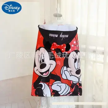

Summer Hooded cloak Wearable Children Blanket mickey minnie Summer Bath Towel Blanket Bed Students kids girl boy gifts