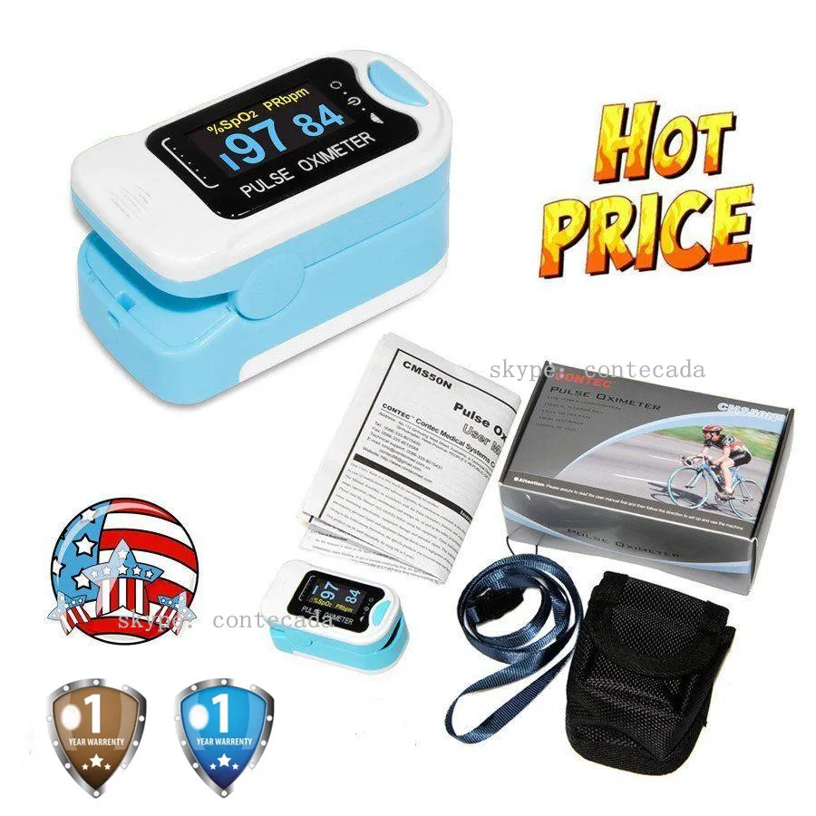 

Free SHIPPING China&USA CMS50NA OLED Oximeter Pulse fingerTip Monitor Blood Oxygen SpO2+CASE Pouch