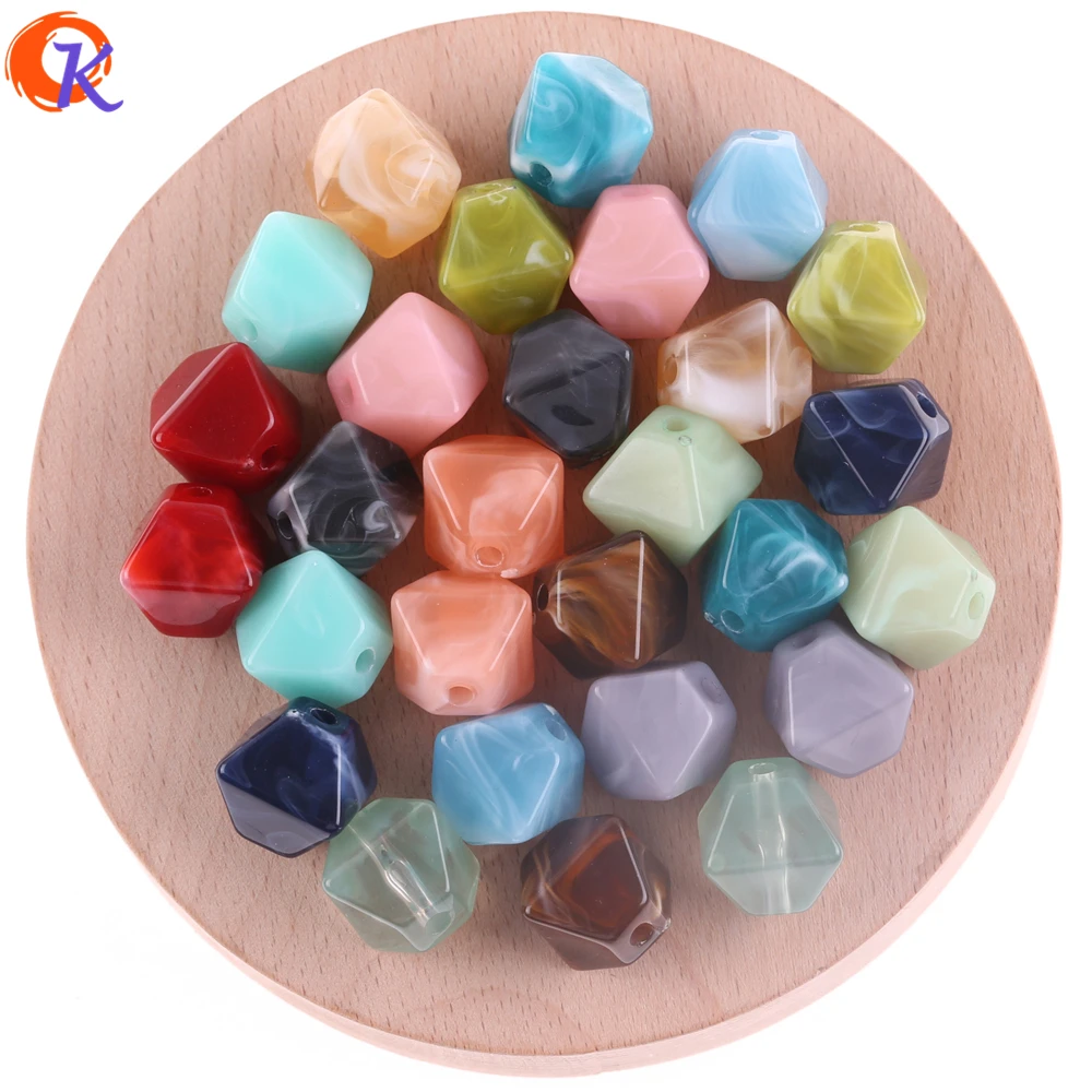 

Cordial Design Acrylic Beads/Hand Made/Eight-Sided Polygon Shape/Marble Effect Bead/Jewelry Accessories/Beads Jewelry Making