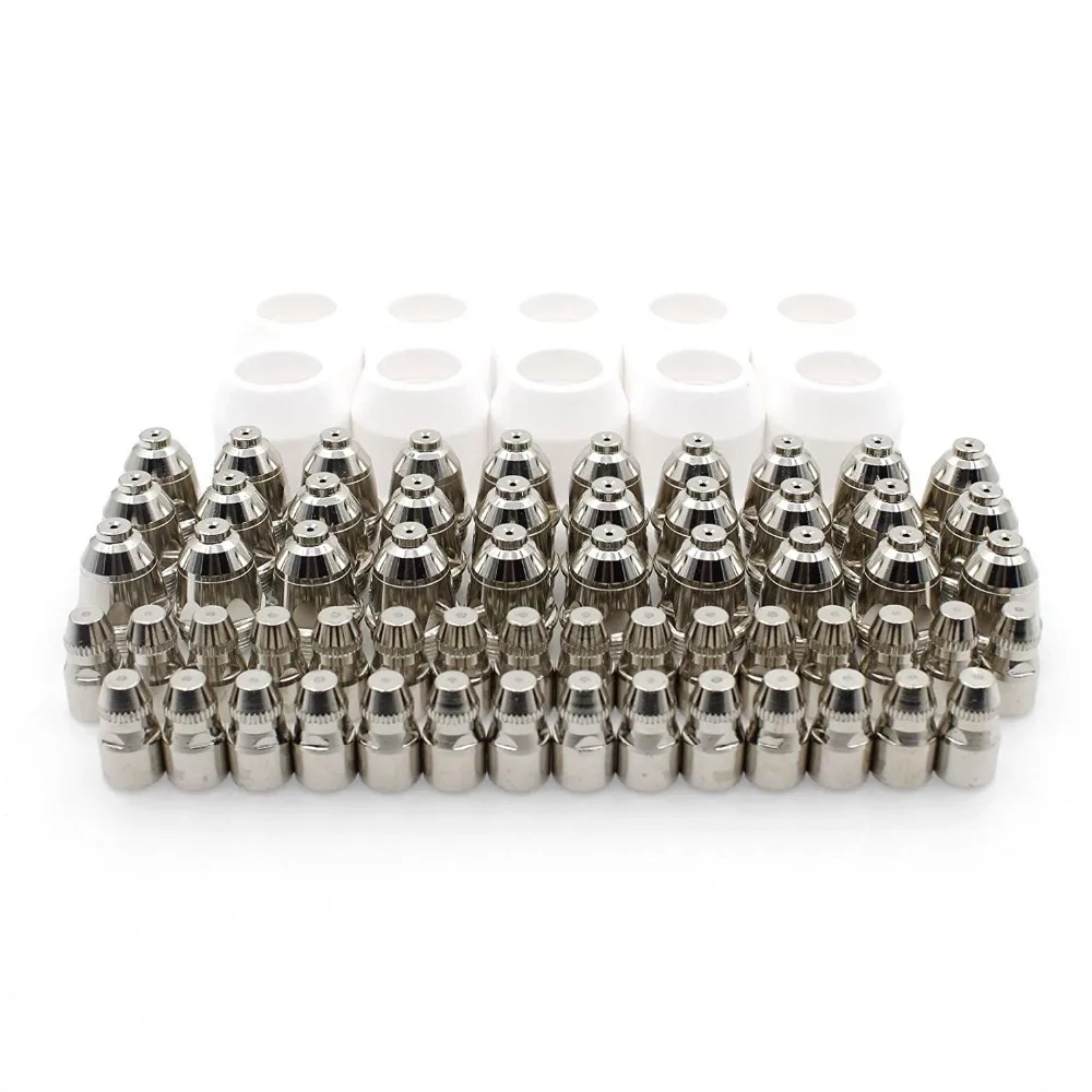 

P80 Plasma Cutter Electrodes Tips Shield Cup Inverte Plasma Cutter Cutting Gun Plasma Consumable Cutting Torch Accessories 70PK