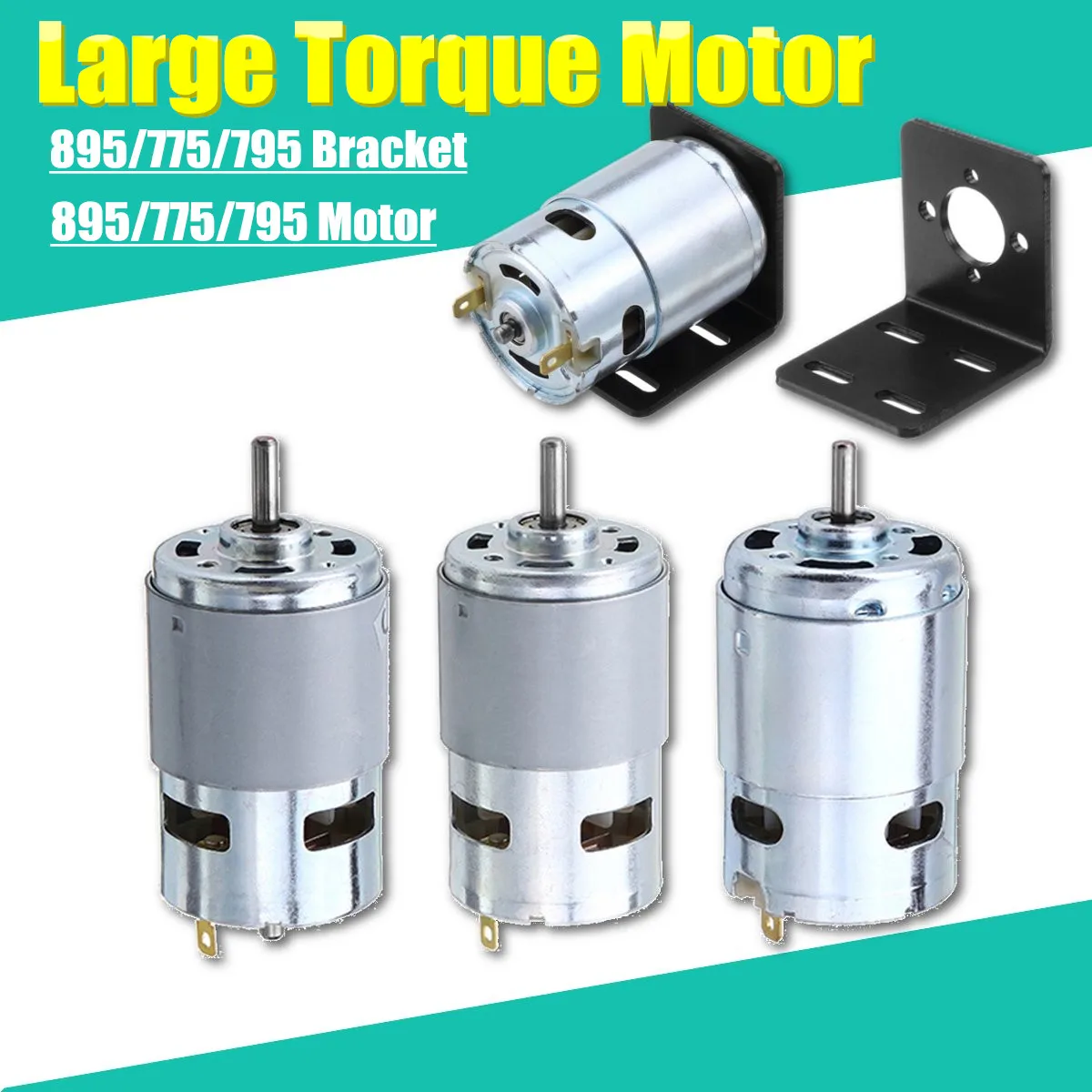 775 795 895 кронштейн двигателя/мотор-редуктор DC 12 V-24 V 3000-12000RPM двигатель с большим крутящим моментом 775 795 895 кронштейн двигателя/мотор-редуктор DC 12 V-24 V 3000-12000RPM двигатель с большим крутящим моментом