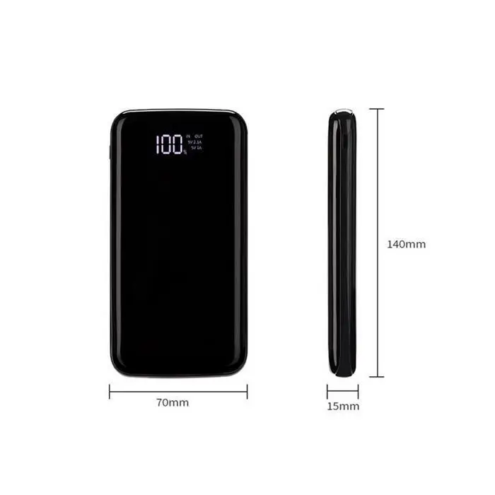 Двойной USB 10000 мАч power Bank зарядное устройство для i Phone X XS MAX XR 8 тонкий повербанк портативный внешний аккумулятор зарядное устройство