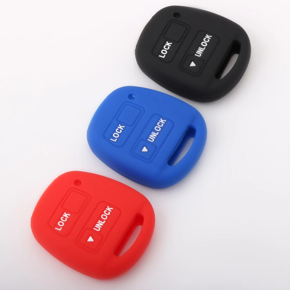 

Silicone Cover Set For Toyota 4Runner Corolla RAV4 Camry For Lexus RX LS GX SC 2BTN Remote Key Case