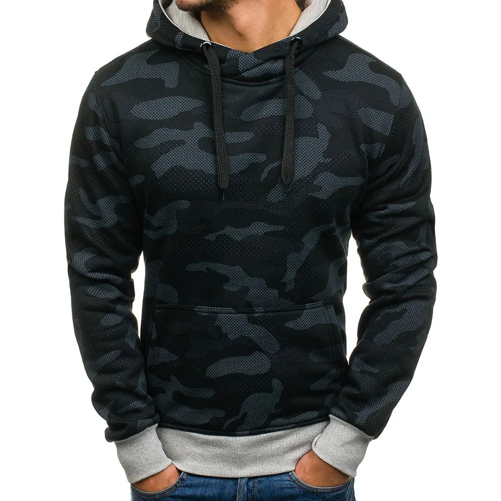 Brand Hoodie Men Camouflage Printing Hip Hop Sweatshirt