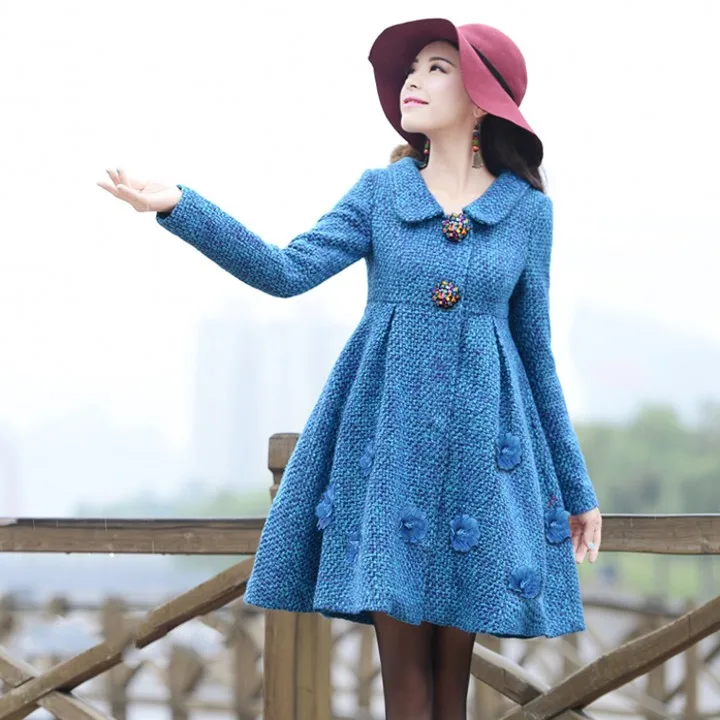 Original 2016 Autumn and Winter Fashion Medium Long Long Sleeve font b Women s b font