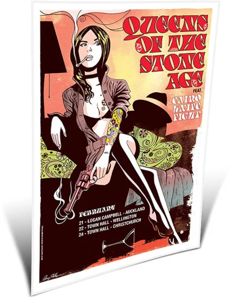 041 Queens Of The Stone Age Art Print Rock Band Music Art 