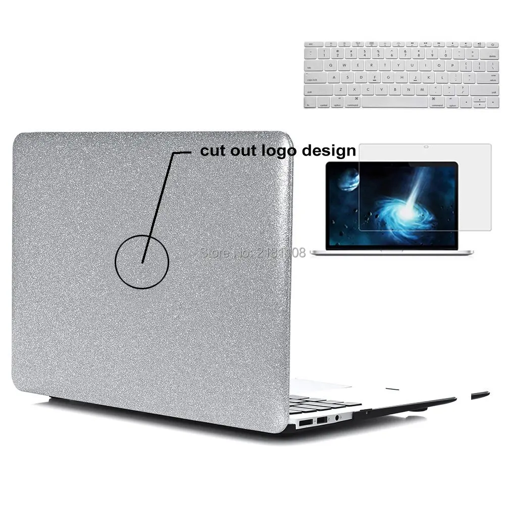 Bling Glitter Hard Shell Cover Case KB Screen protector for Macbook Air Pro 15 13&quot A1278 A1465 A1502 A1706 A1707 Touch Bar|Сумки и
