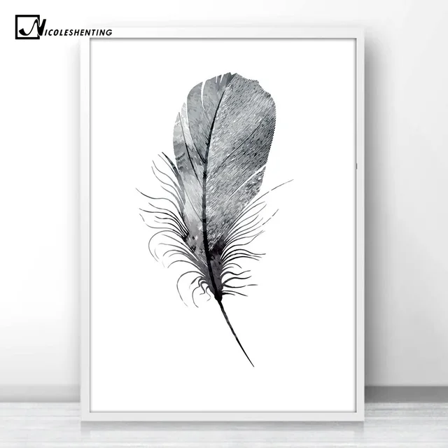 online shop bird sheep feather minimalist art canvas poster painting