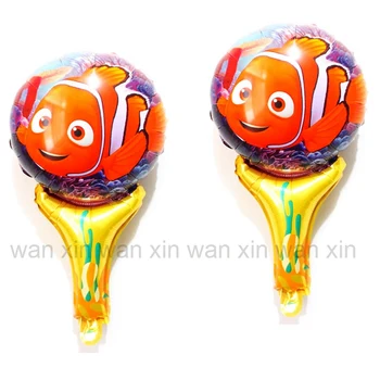 

(200pcs/lot) wholesale Nemo foil balloons hand cheering nemo toys balloons for kid toys fish party balloons