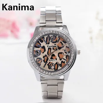 

2017 Kanima Watches Women Brand Luxury Quartz Watch Women Fashion Leopard Relojes Mujer Ladies Wrist Watches Relogio Feminino