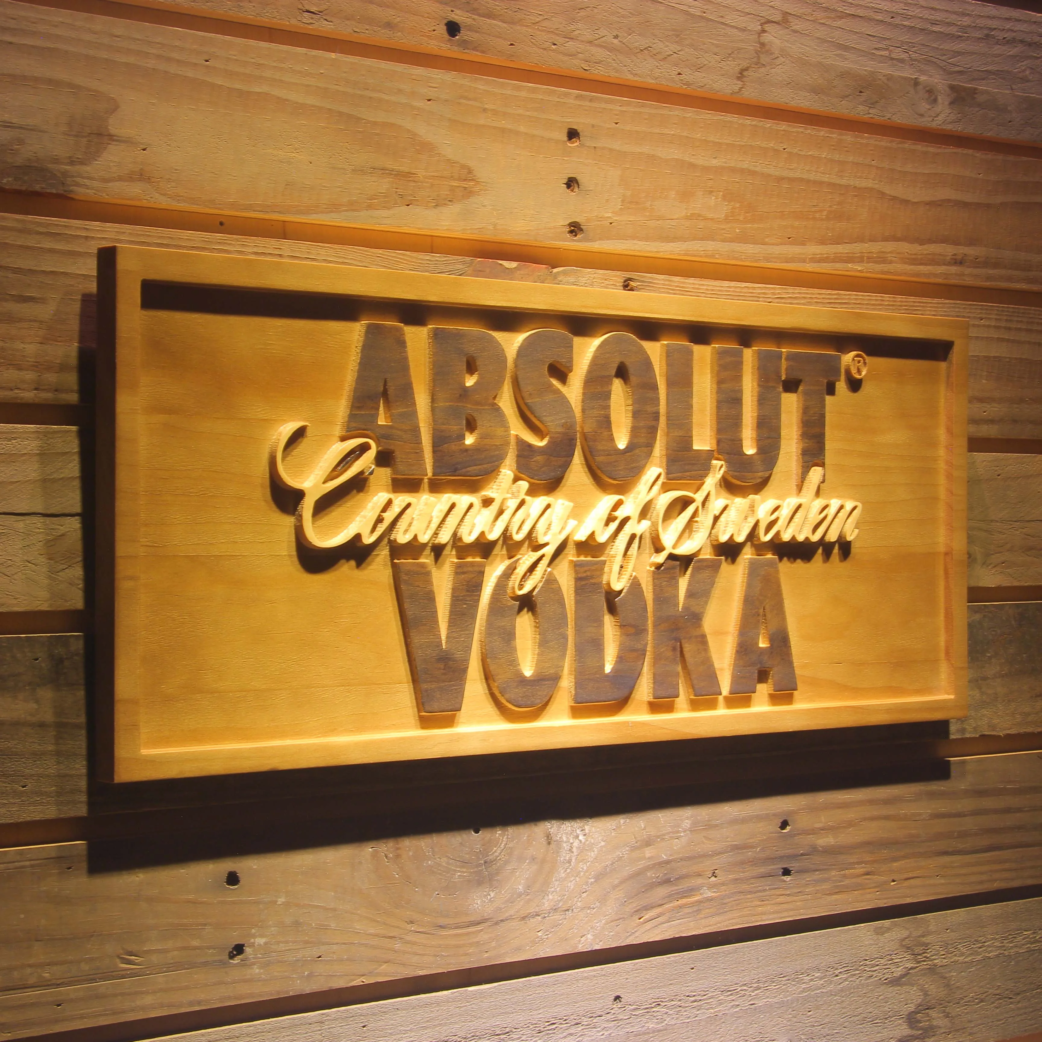 3D деревянные знаки абсолютная водка|sign|sign wood |